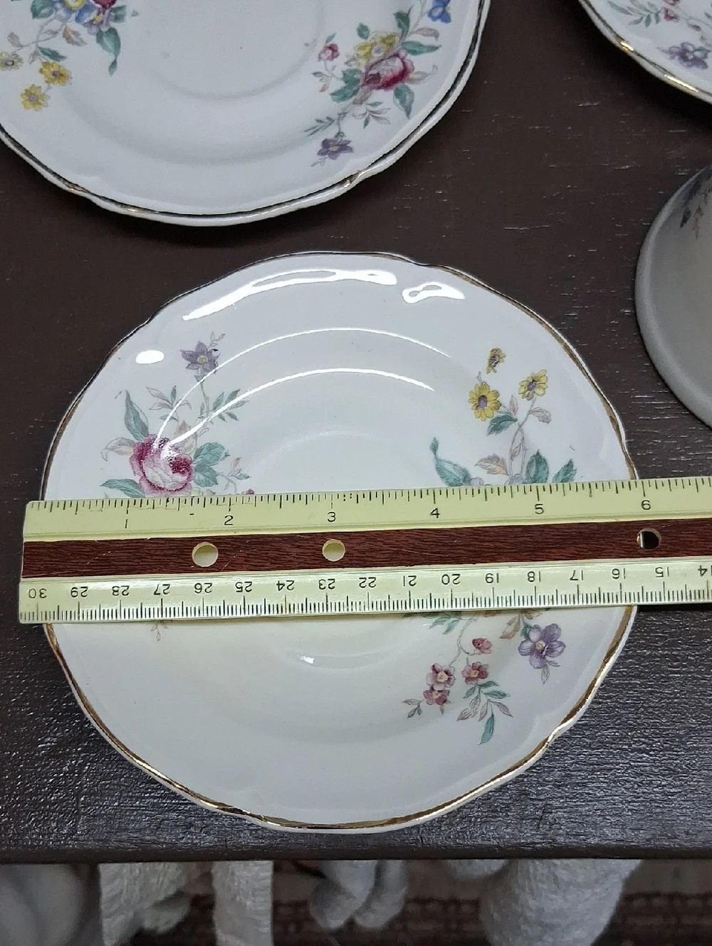 6 Pc EDWIN KNOWLES-4 Saucers, 1 Cup, 1‎ Dessert Plate-Replacement Pieces Winslow